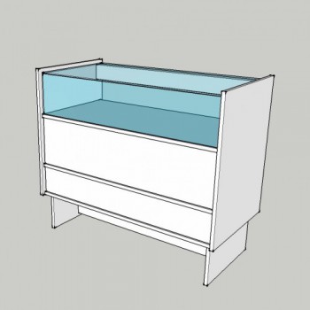 MOSTRADOR SEMIVITRINA 100X90X52 COLOR