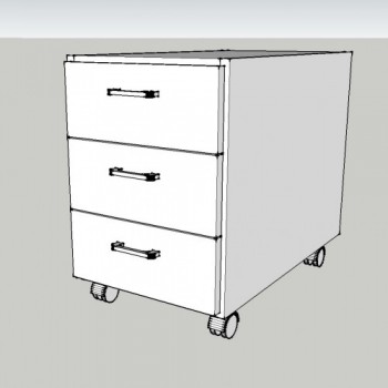 BUCK RODANTE  3 CAJONES CON TAPA Y JUEGO DE RUEDAS...