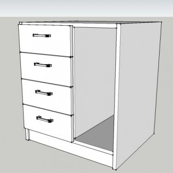 BUCKS 4 CAJONES + HUECO CPU ( 24 CM ) DE H 70,7 X  L 63,4...