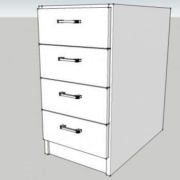 BUCKS 4 CAJONES PEDESTAL H71XL40XF55