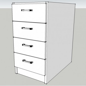 BUCKS 4 CAJONES PEDESTAL H71XL40XF65