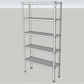 MODULO COMPLETO MOBICLICK H199 X L104 X F33 5 ESTANTES...