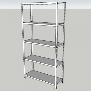 MODULO COMPLETO MOBICLICK H199 X L104 X F40 5 ESTANTES...