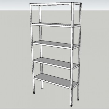 MODULO COMPLETO MOBICLICK H199 X L123 X F33 5 ESTANTES...