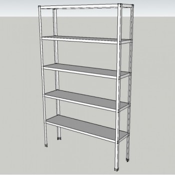 MODULO COMPLETO MOBICLICK H199 X L123 X F40 5 ESTANTES...