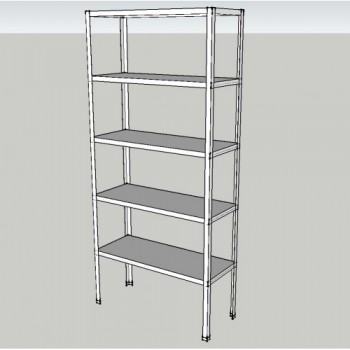 MODULO COMPLETO MOBICLICK H199 X L93.5 X F40 5 ESTANTES...